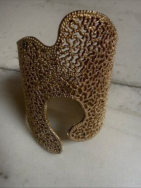 Gold Filigree Statement Cuff Bracelet